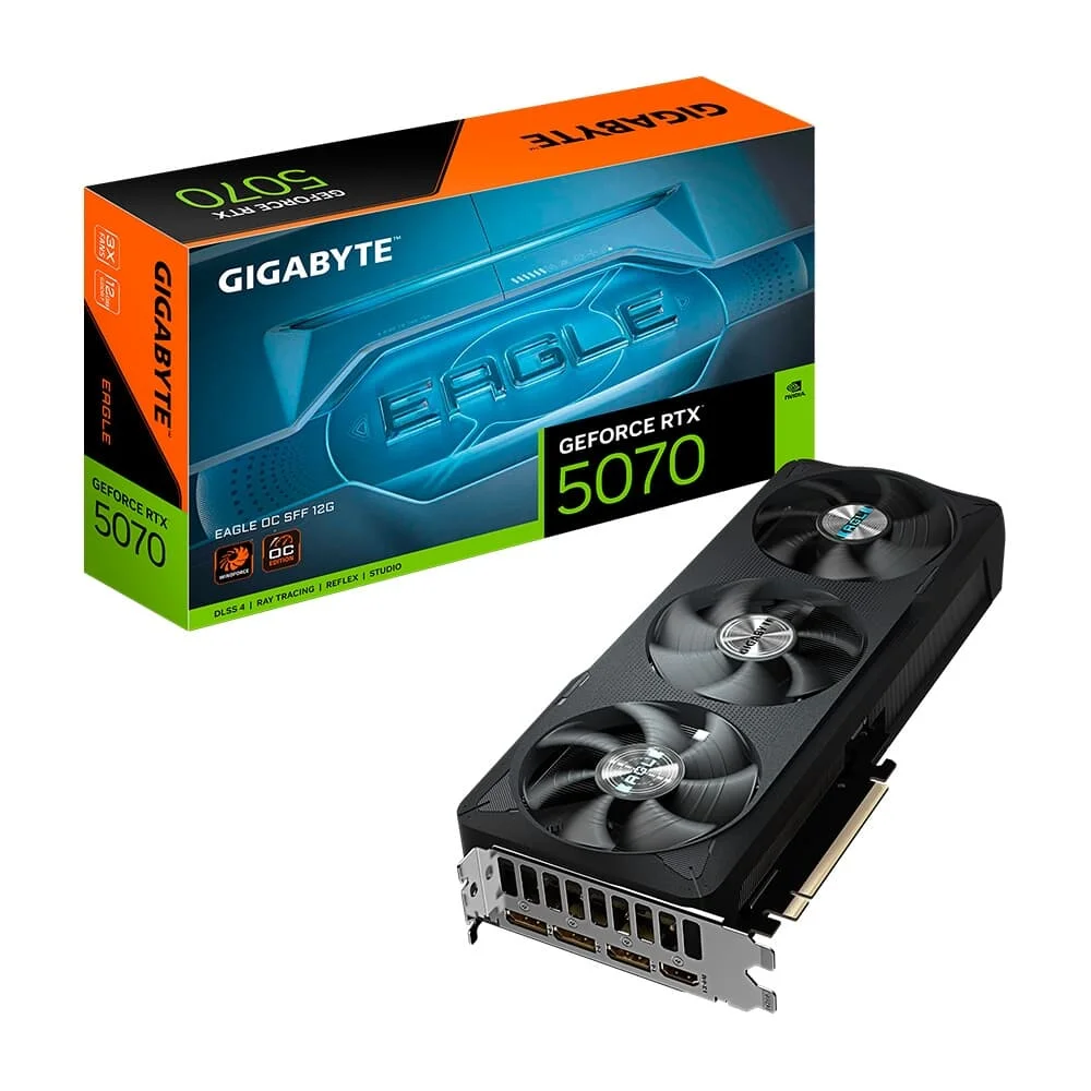 Placa de Vídeo GIGABYTE RTX 5070 Eagle OC 12G - GV-N5070EAGLE OC-12GD