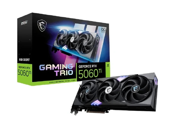 Placa de Vídeo MSI RTX 5060 Ti Gaming Trio OC 8GB